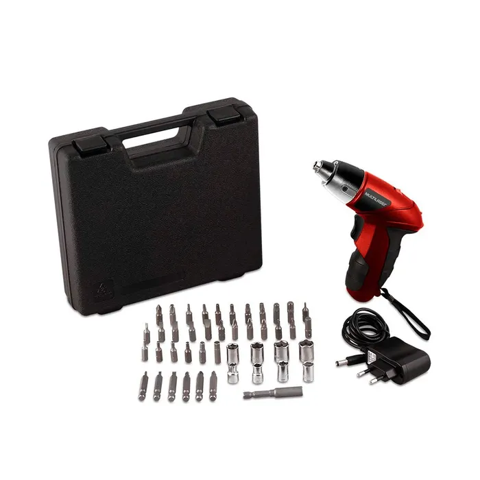 DESTORNILLADOR ELECTRICO + MALETA 4.8V RECARGA BIVOLT HD063 MULTILASER